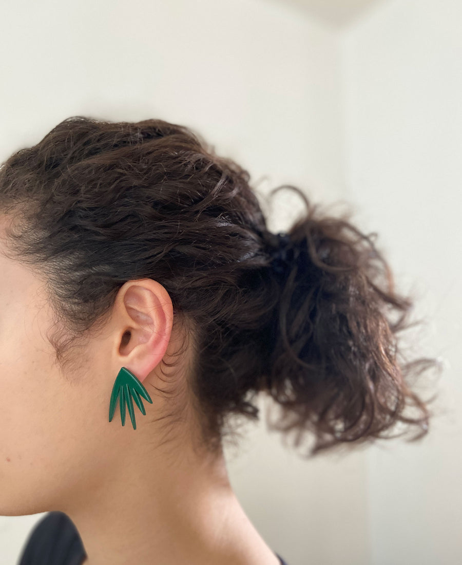 LAKLAK / Earrings Petula (Forest green)