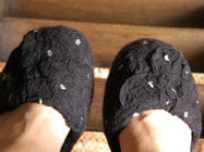 Hut up Slipper with dotted frills (size S)