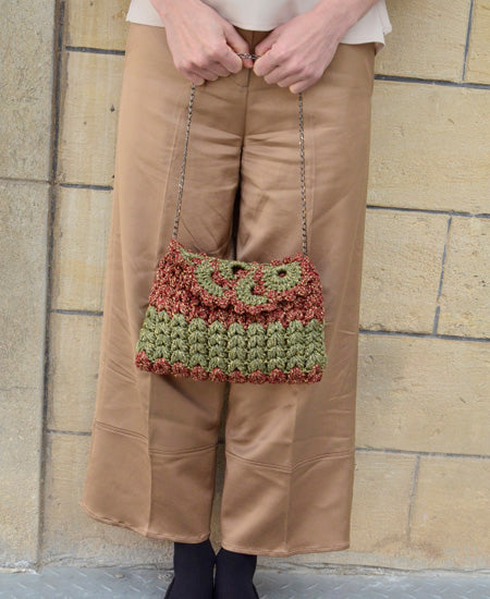 【40%off】Maria La Rosa / bag albalace in crochet fabric (red/green)