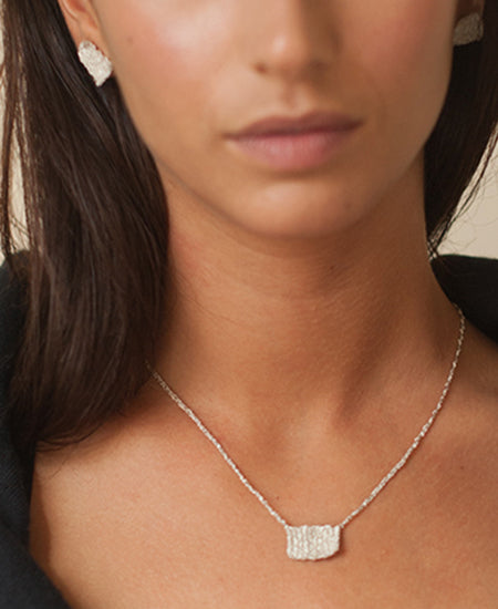 delphine lamarque jewelry / tiny necklece (TINYNW/white-silver)