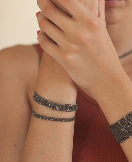 delphine lamarque jewelry / secondskin bracelet  (SSBBKXS/black/XS)