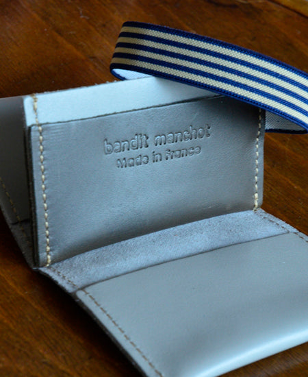 Bandit Manchot / leather multi card holder (light grey)