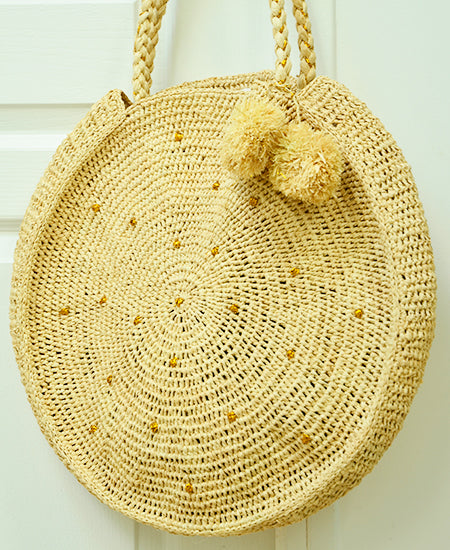 【50%OFF】Obi Obi / women and kids round croched bag (raphia)