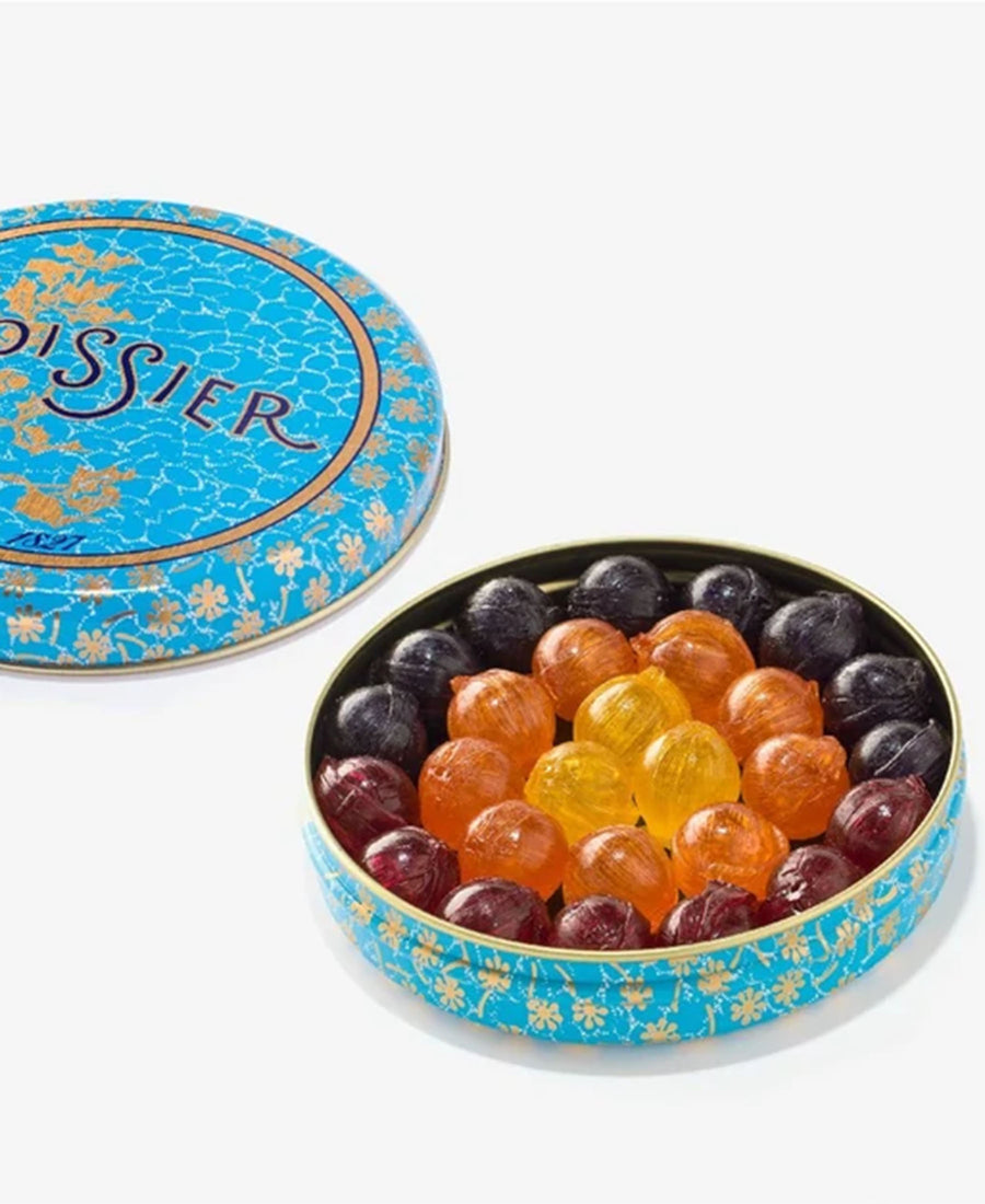 【Re-Stock】Maison Boissier / Bonbons boule fruits (Boîte métal Blue)