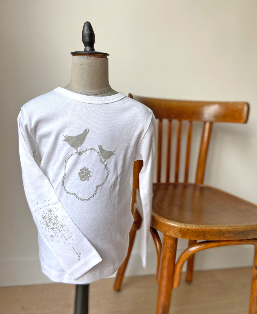maisongeorgette T-shirts / fleur (blanc)