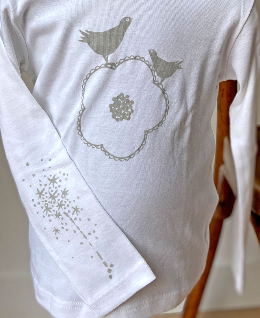 maisongeorgette T-shirts / fleur (blanc)