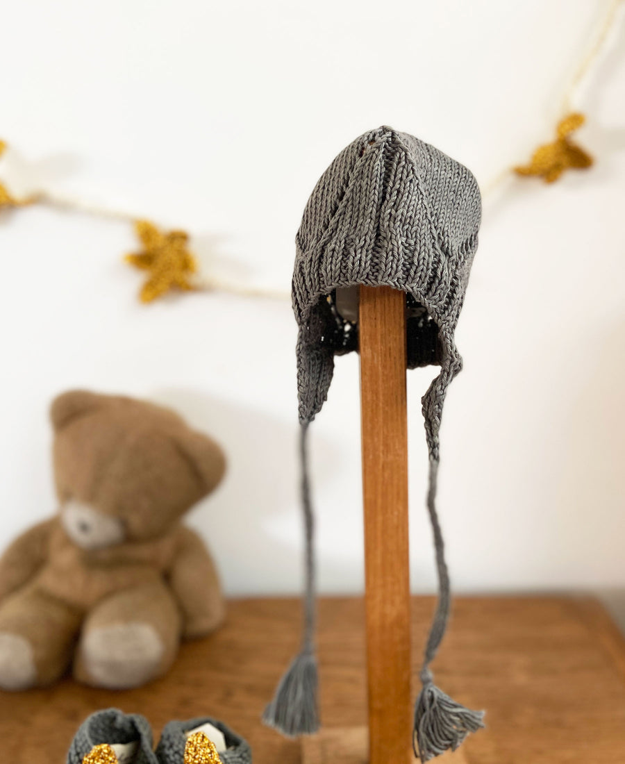 【OUTLET】April Showers / baby hat crochet (Grey)