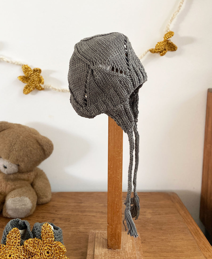 【OUTLET】April Showers / baby hat crochet (Grey)