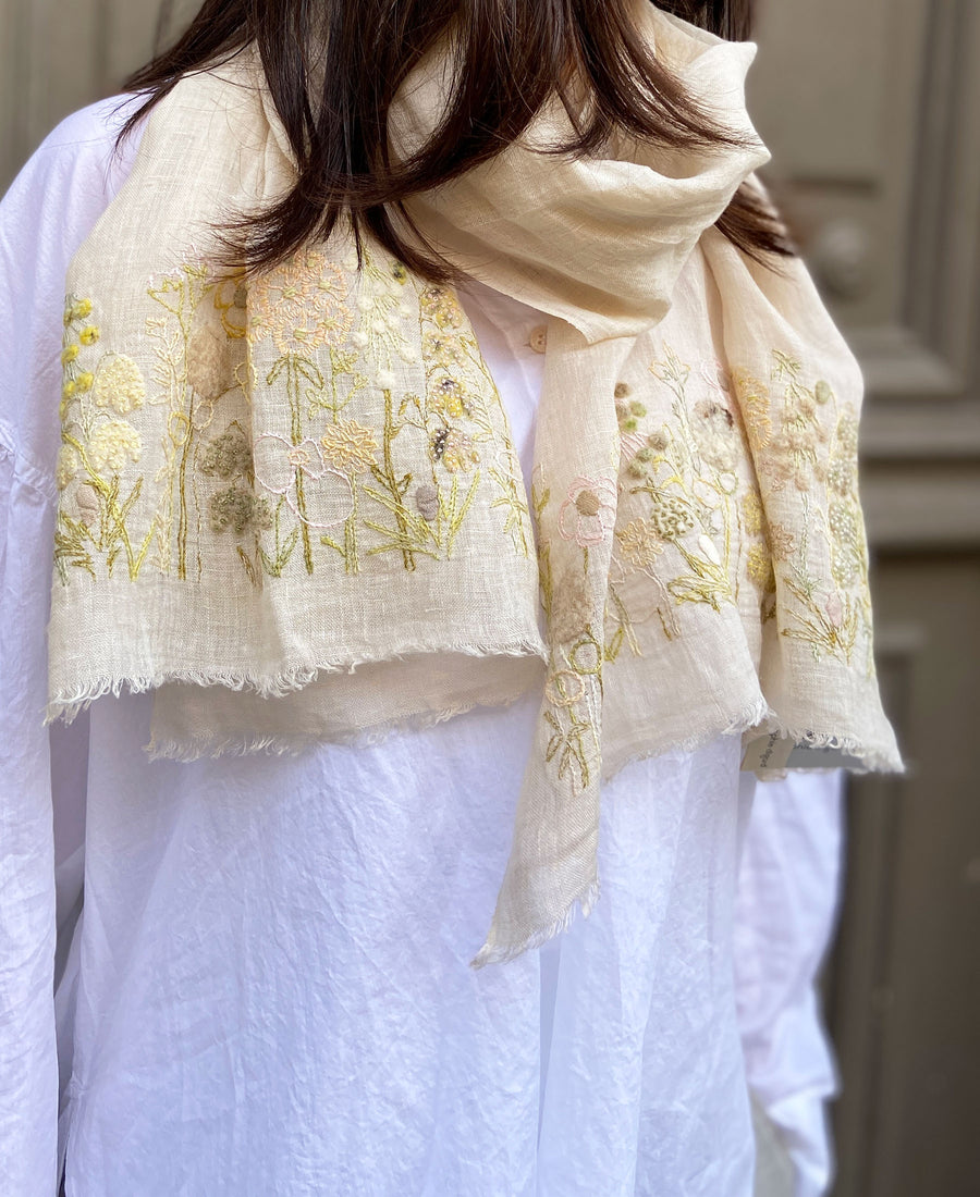 Sophie Digard / linen scarf (V4931/LIN)
