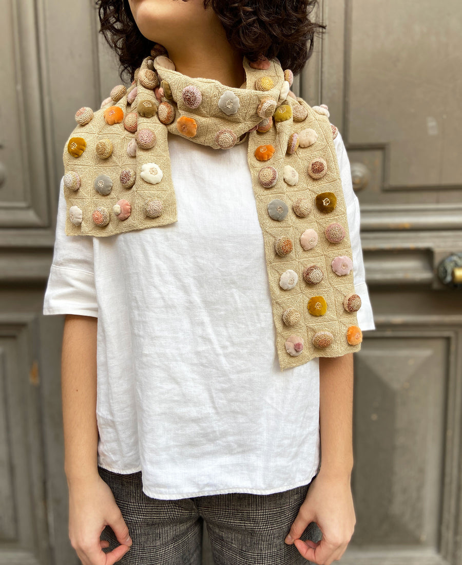 Sophie Digard / linen scarf (E3434/L/LIN)