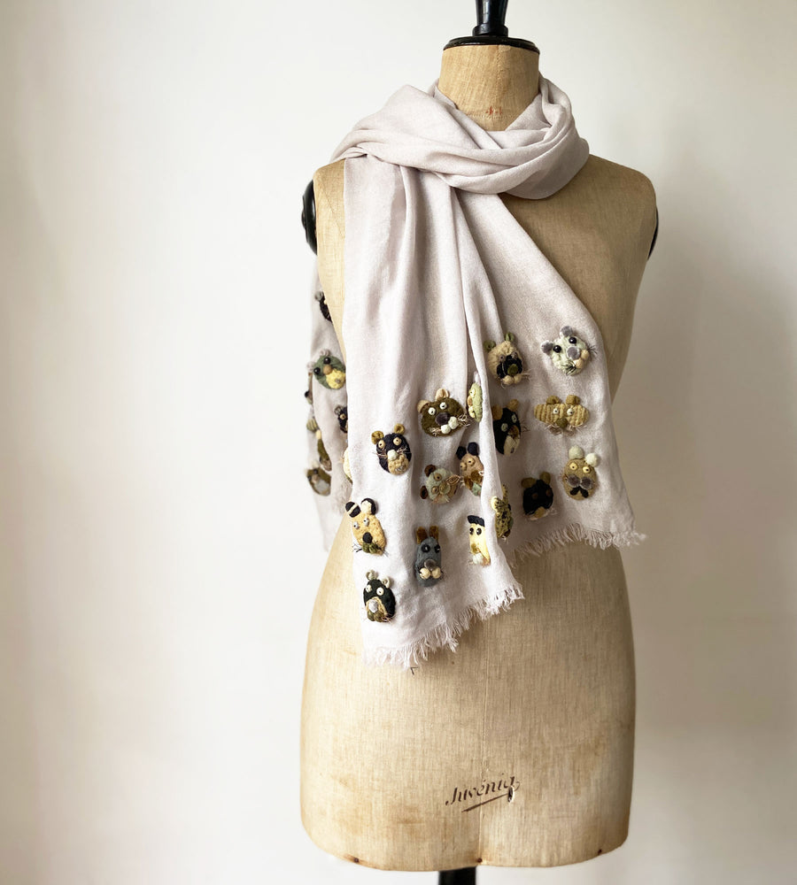 Sophie Digard / wool scarf (V4943/MR)