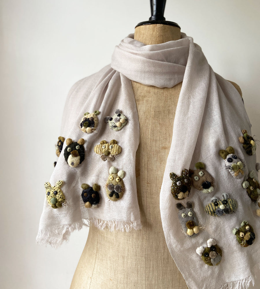 Sophie Digard / wool scarf (V4943/MR)