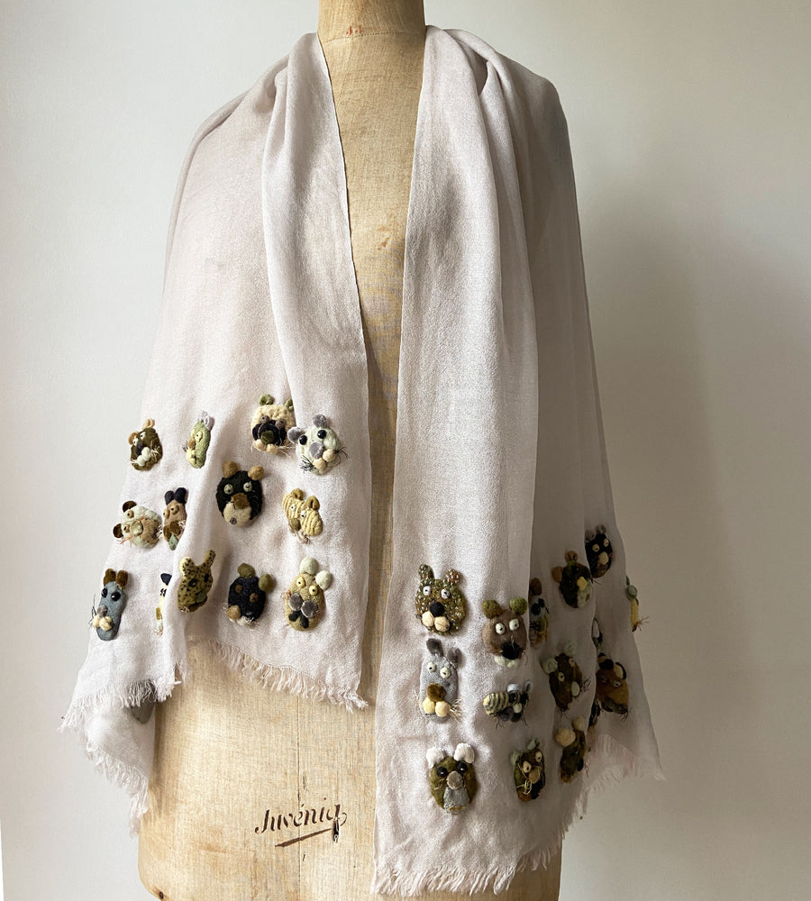 Sophie Digard / wool scarf (V4943/MR)