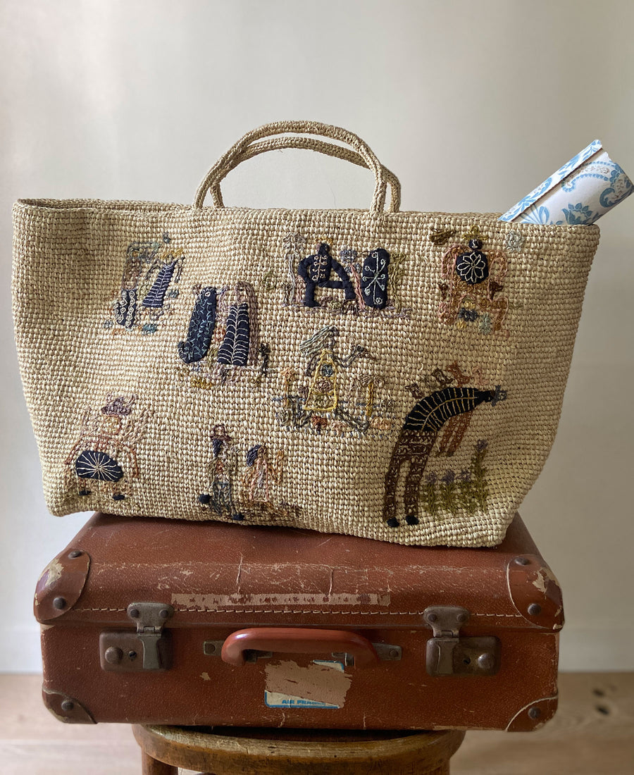 Sophie Digard / raffia handbag (S065/5006/XL/R)