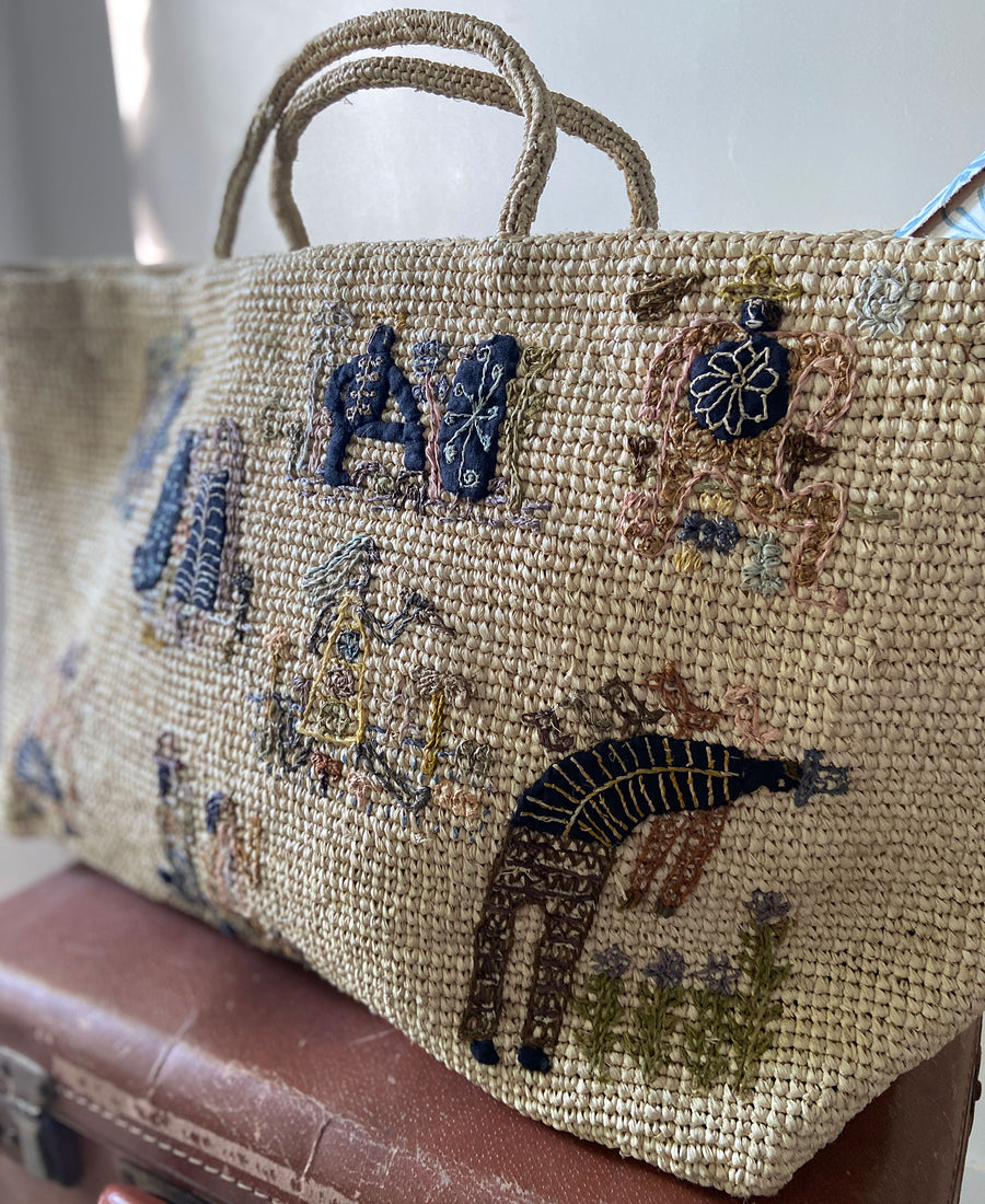 Sophie Digard / raffia handbag (S065/5006/XL/R)
