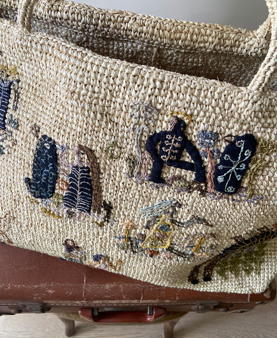 Sophie Digard / raffia handbag (S065/5006/XL/R)