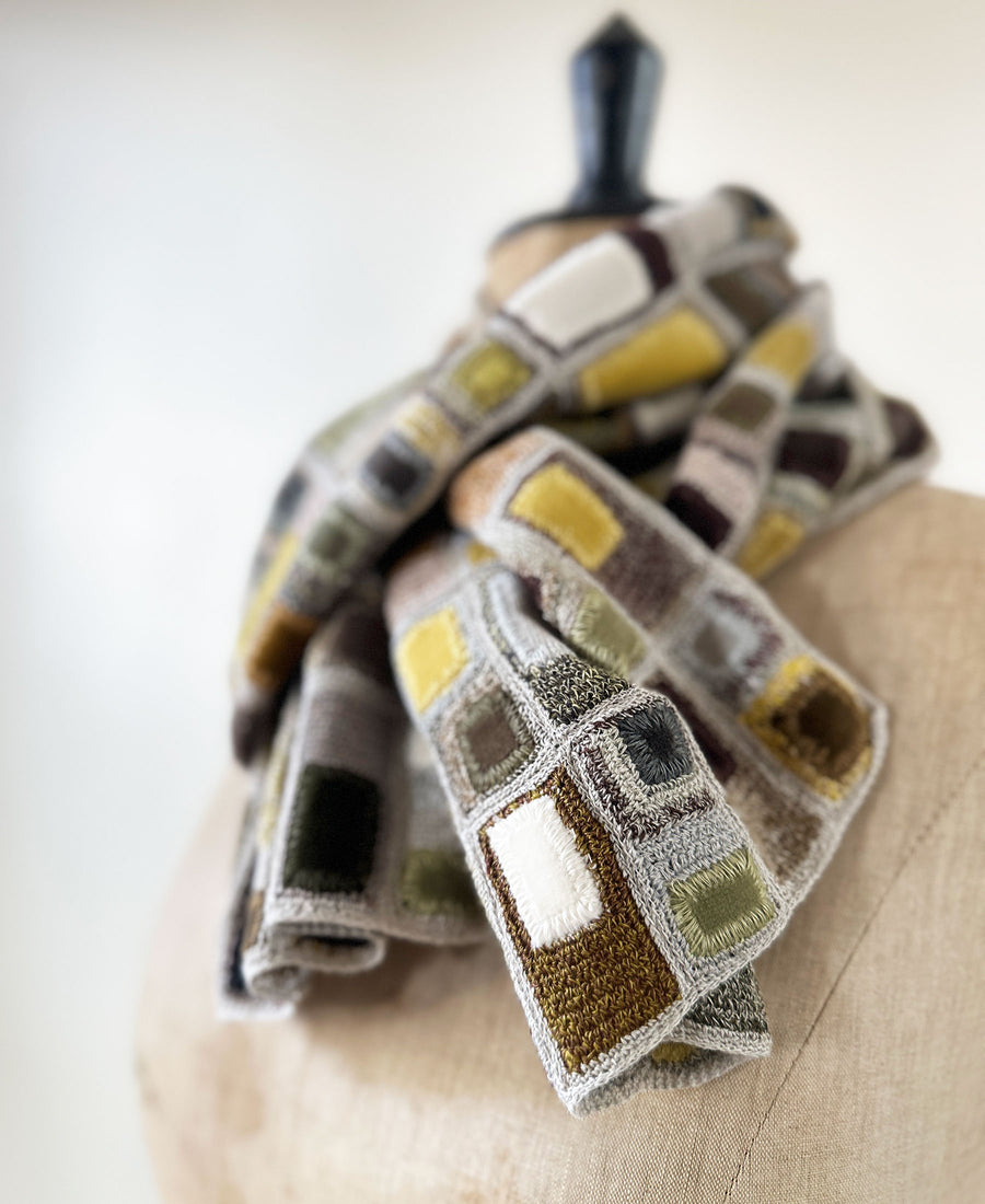Sophie Digard / linen & velor scarf (E3830/L/LIN)