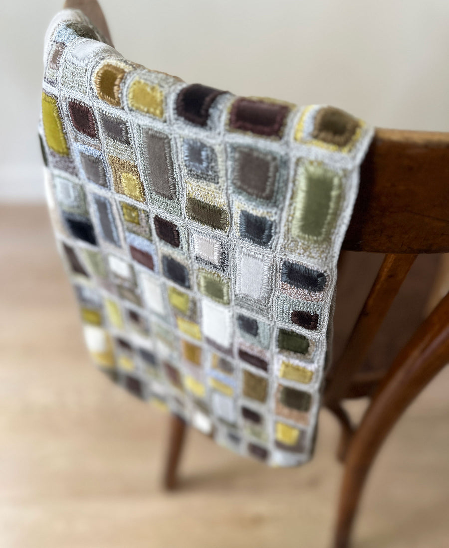 Sophie Digard / linen & velor scarf (E3830/L/LIN)