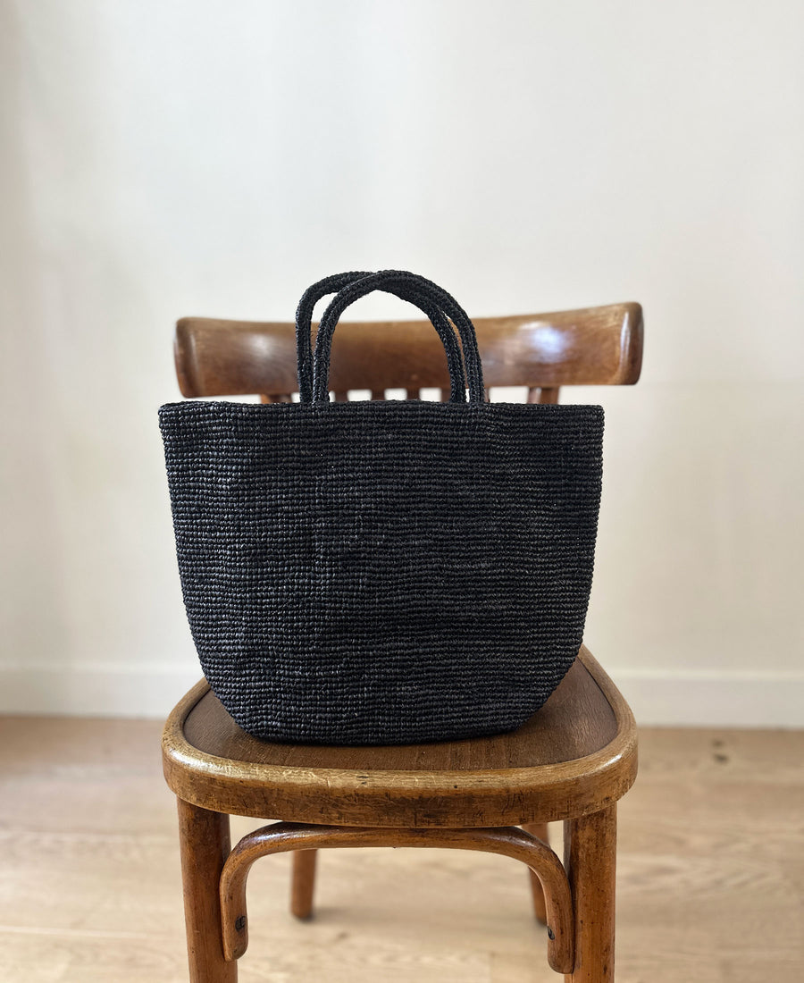 Sophie Digard / raffia & wool handbag (S262/4954/R)