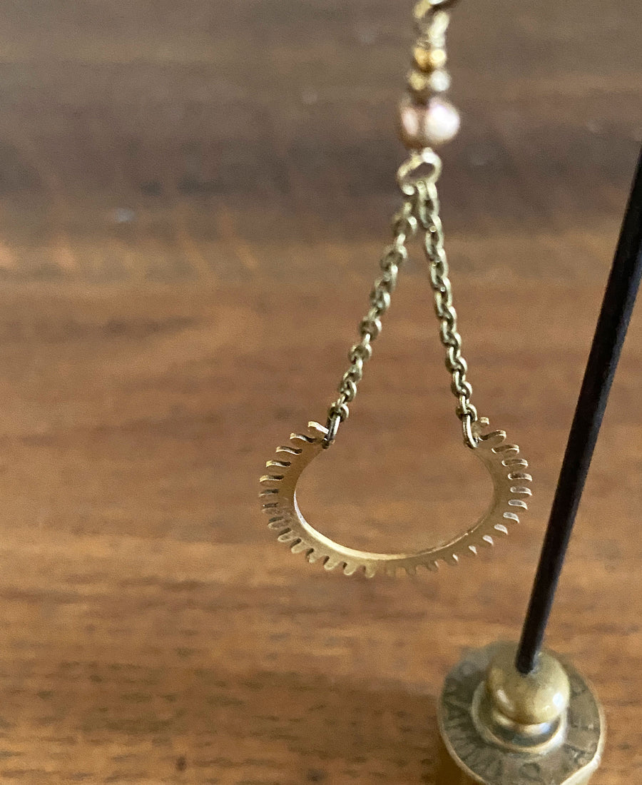 TABITO Jewelry / Alarm clock brass earring (Br.AE3.24)