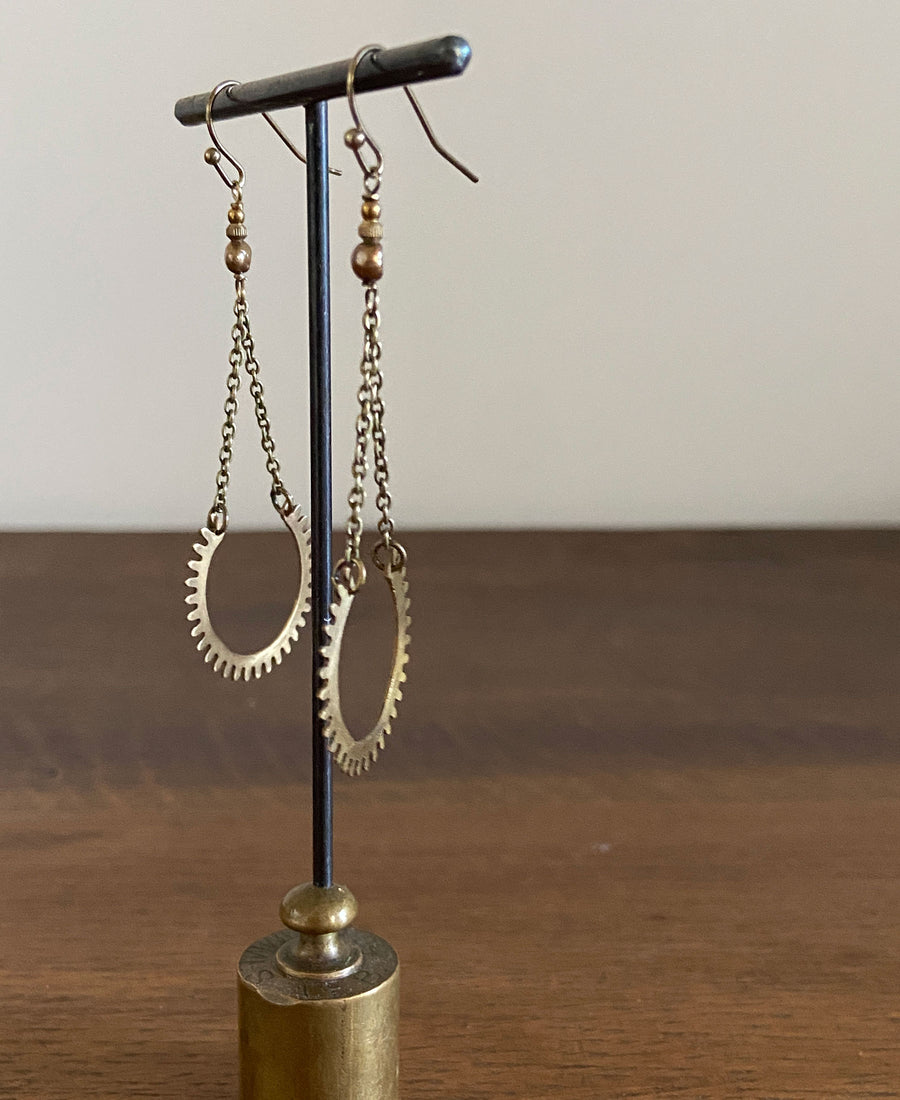 TABITO Jewelry / Alarm clock brass earring (Br.AE3.24)