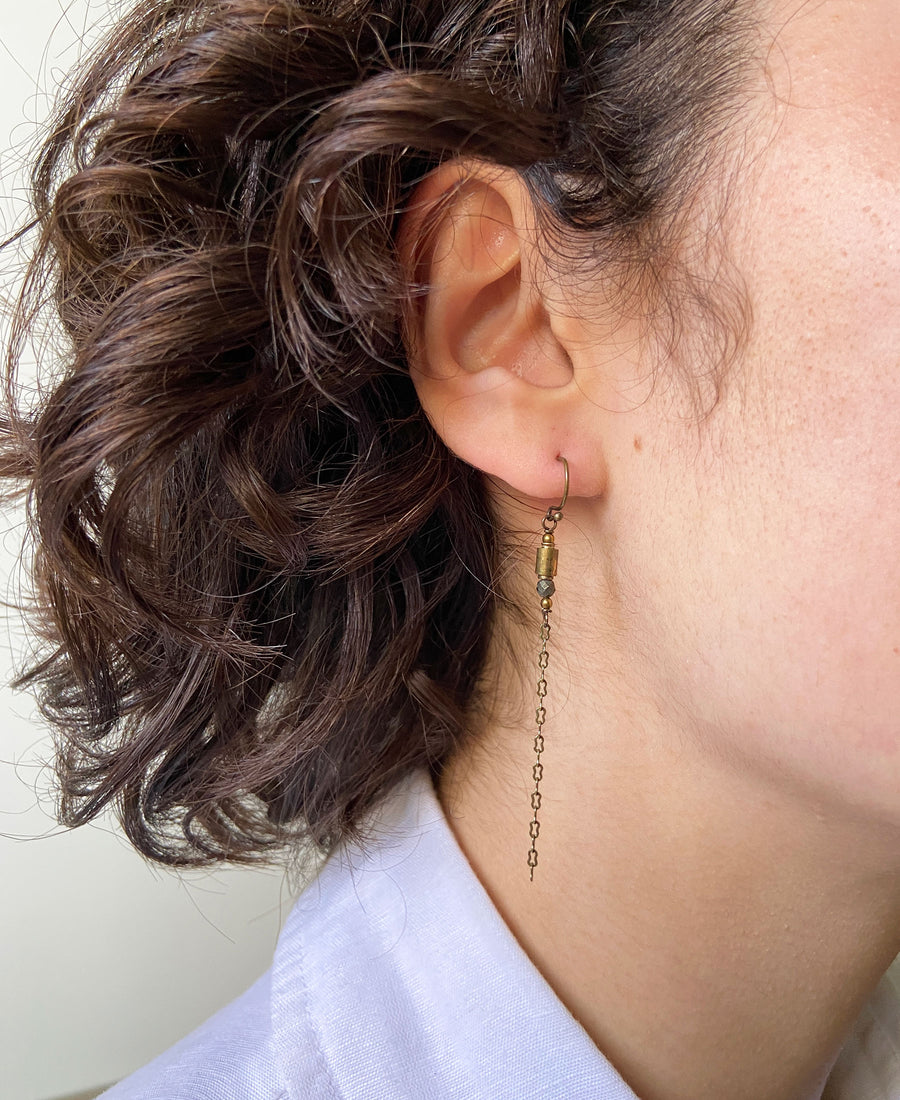 TABITO Jewelry / Alarm clock brass earring (Br.AE4.24)