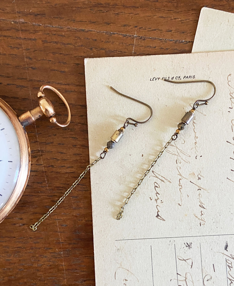 TABITO Jewelry / Alarm clock brass earring (Br.AE4.24)