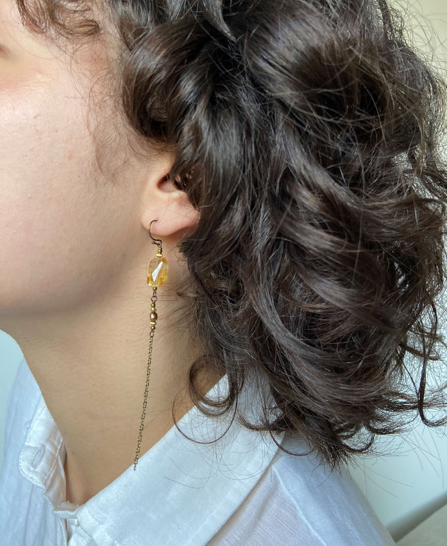 TABITO Jewelry / Fluff fly earring (ffe.25/yellow)