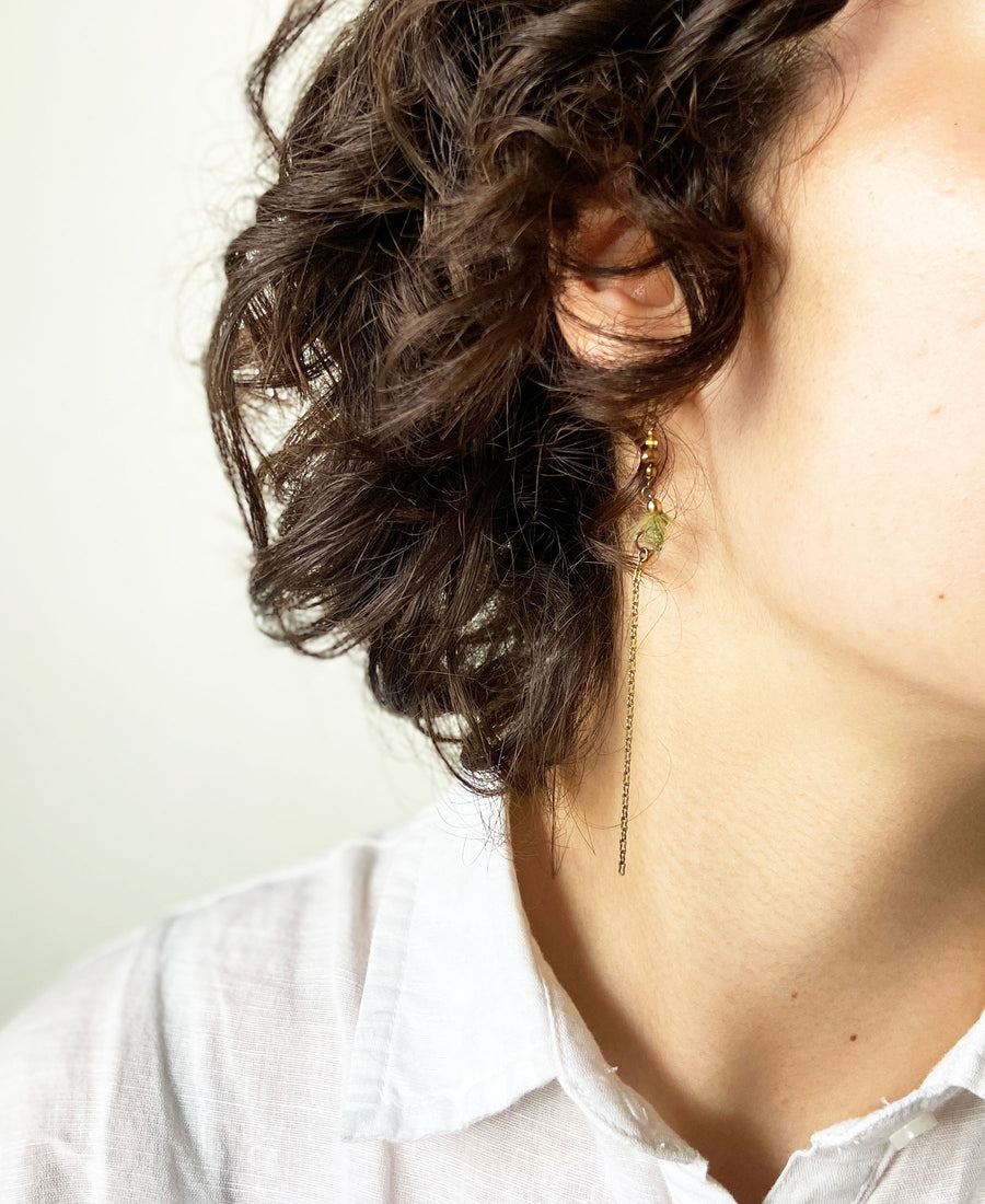 TABITO Jewelry / Fluff fly earring (ffe..25/green)