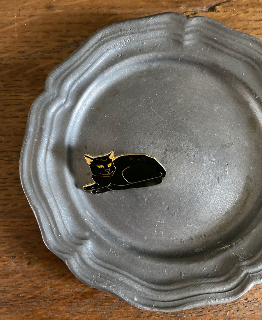 Vintage pin brooch (Chat noir)