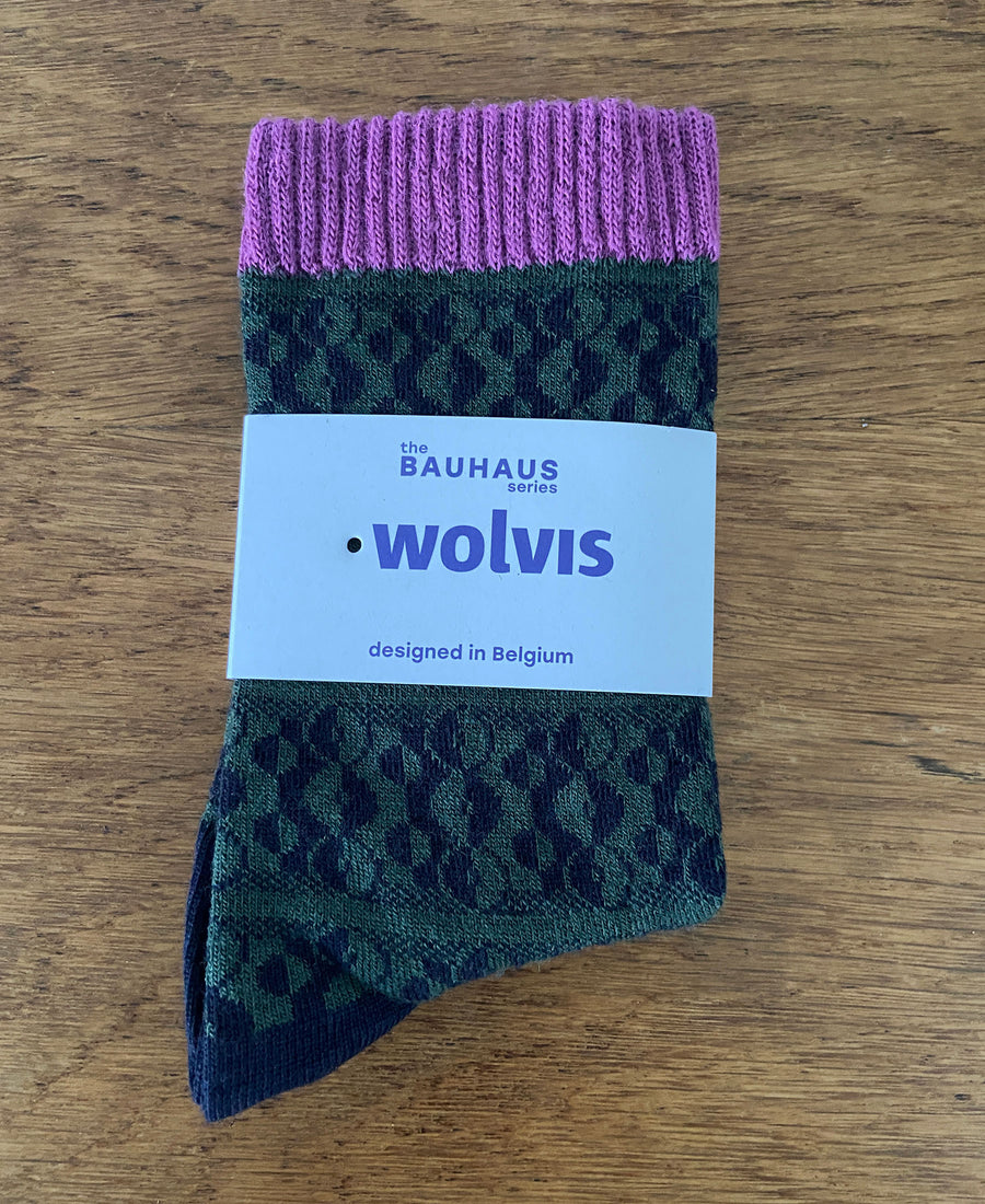 wolvis / socks Bauhaus indigo (blue)