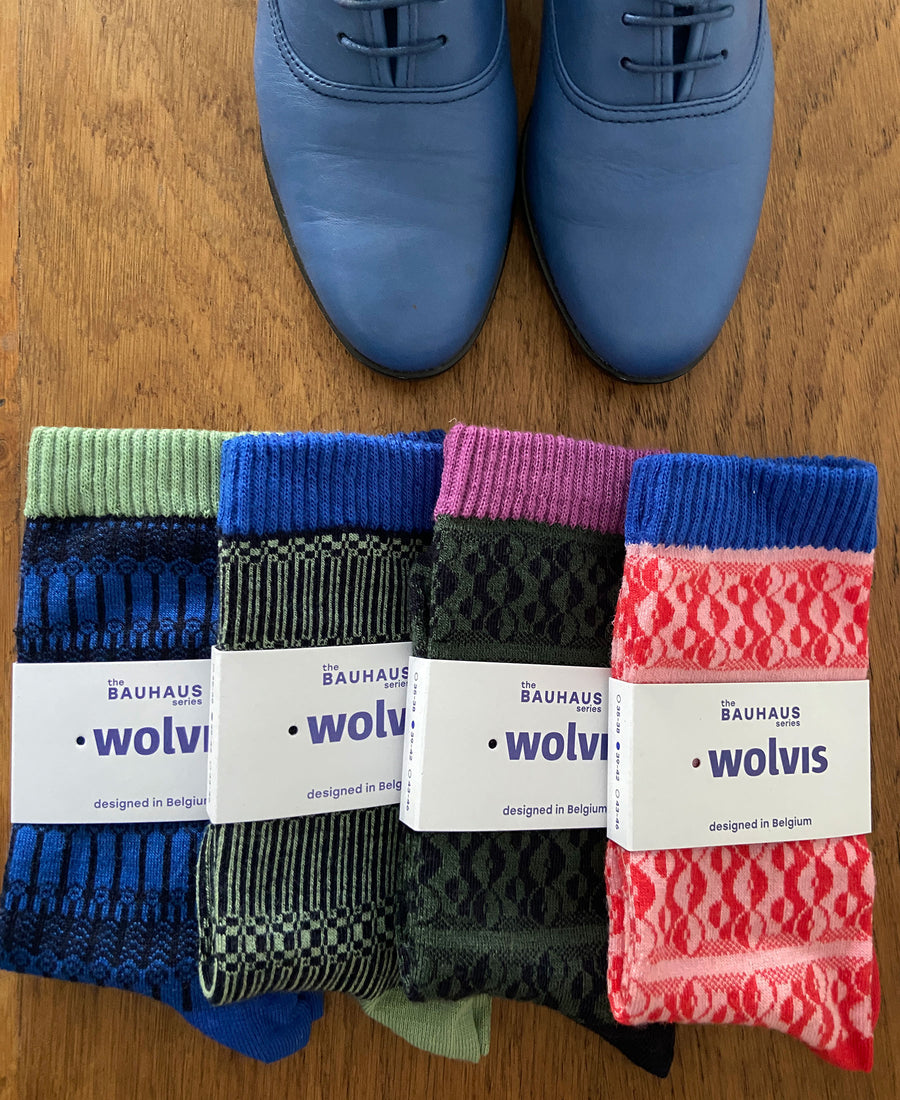 wolvis / socks Bauhaus indigo (blue)