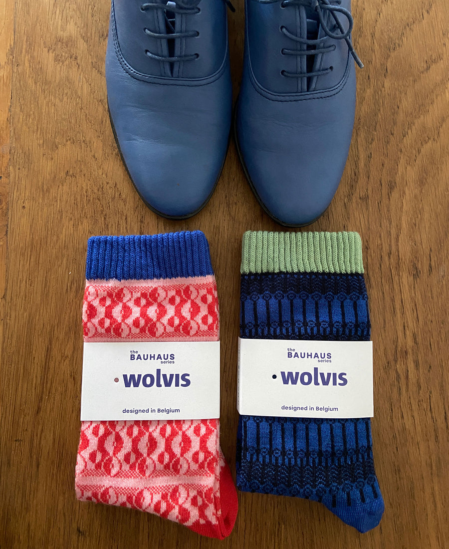 wolvis / socks Bauhaus cobalt (blue)