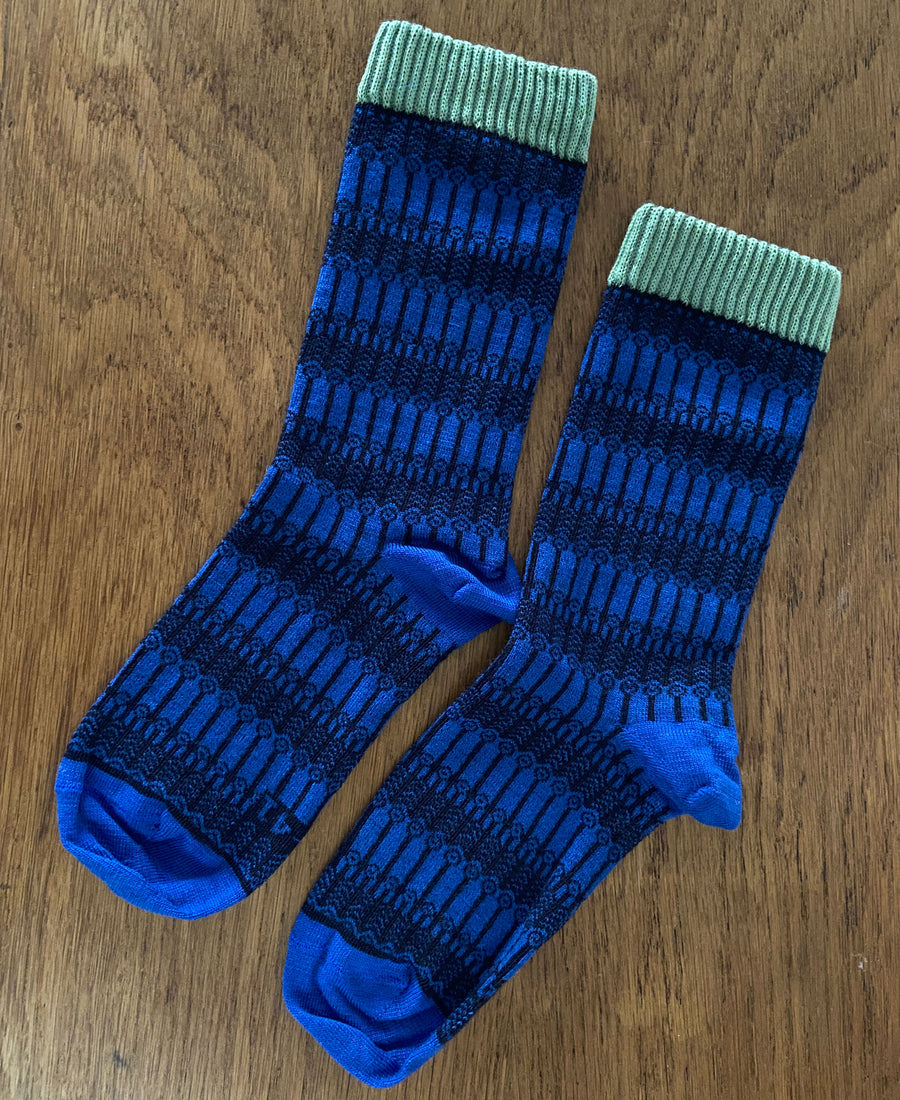 wolvis / socks Bauhaus cobalt (blue)