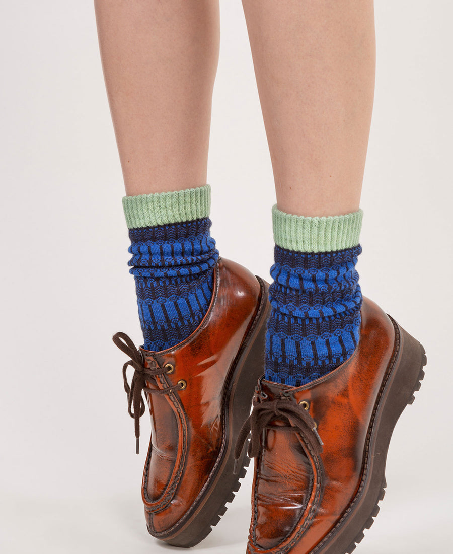 wolvis / socks Bauhaus cobalt (blue)