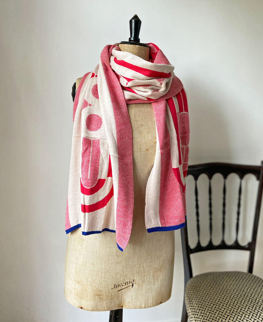 wolvis / scarf GUNTA coral (red / maxi)