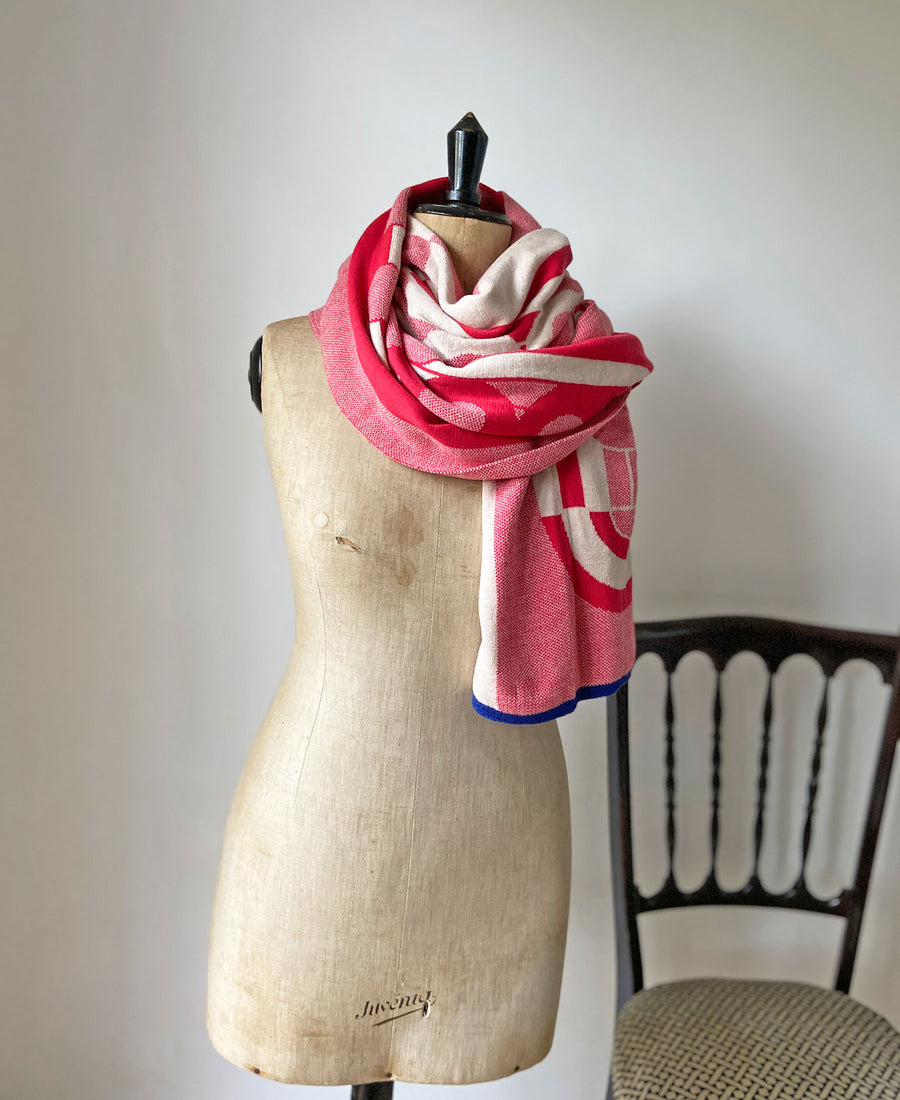 wolvis / scarf GUNTA coral (red / maxi)