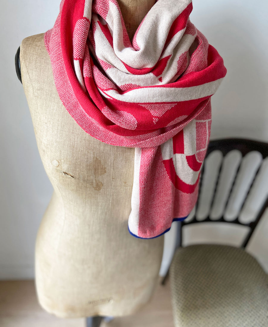 wolvis / scarf GUNTA coral (red / maxi)