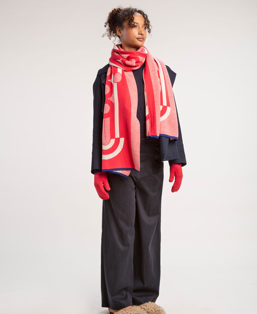 wolvis / scarf GUNTA coral (red / maxi)