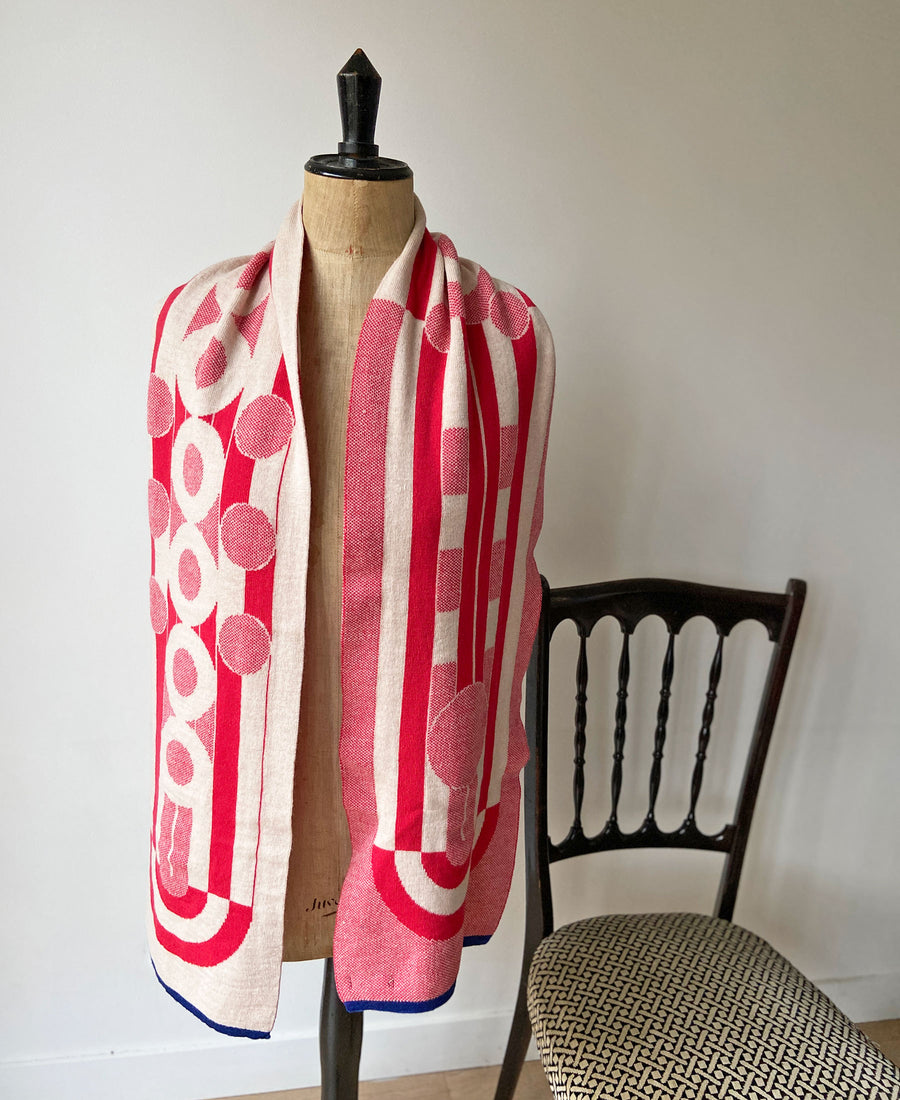 wolvis / scarf GUNTA coral (red / midi)