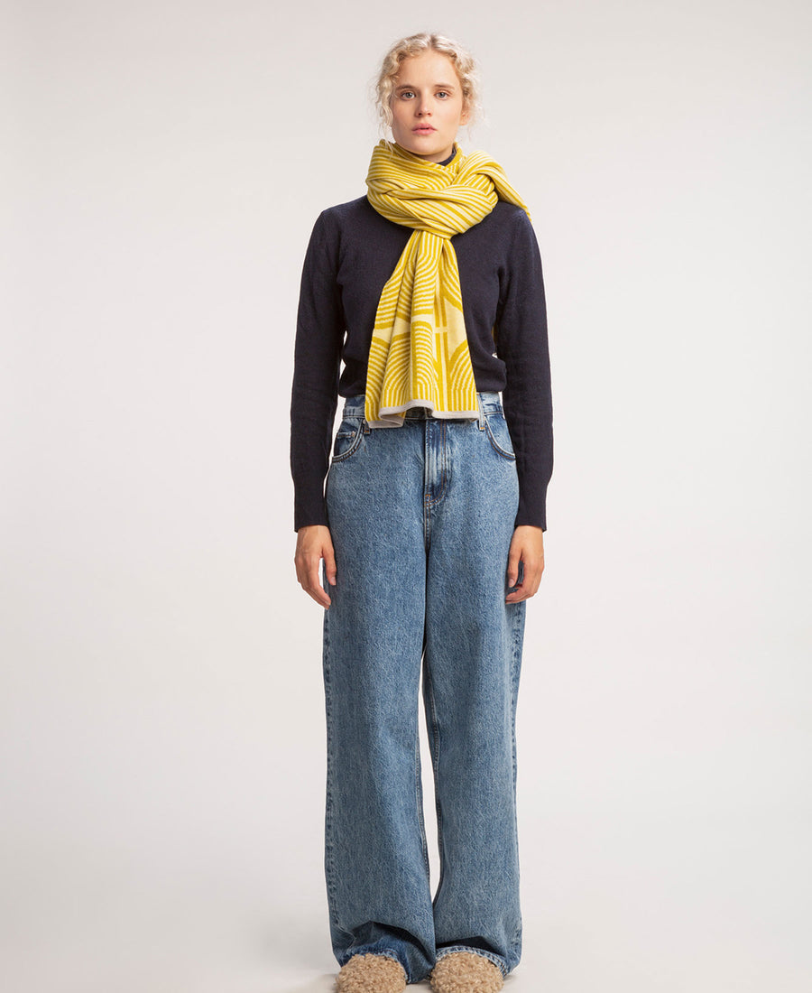 wolvis / scarf ANNI sulphur (yellow / maxi)