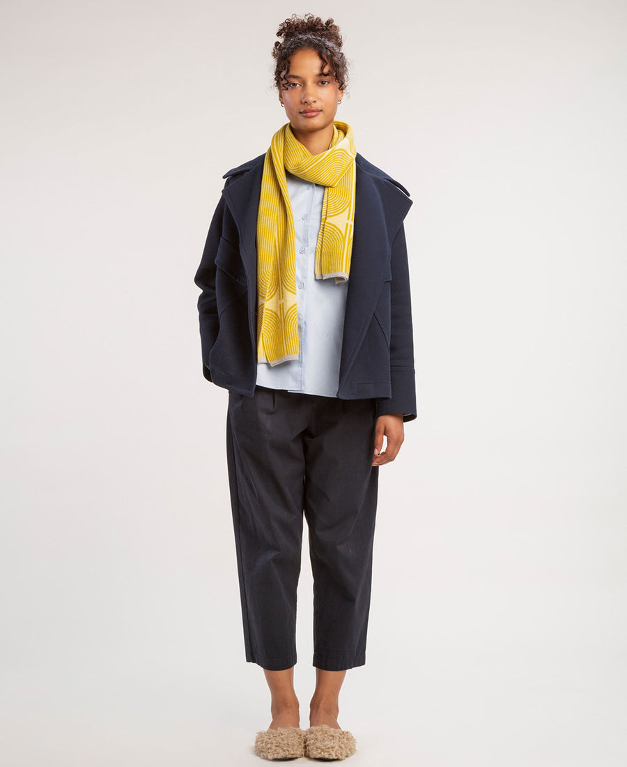 wolvis / scarf ANNI sulphur (yellow / midi)