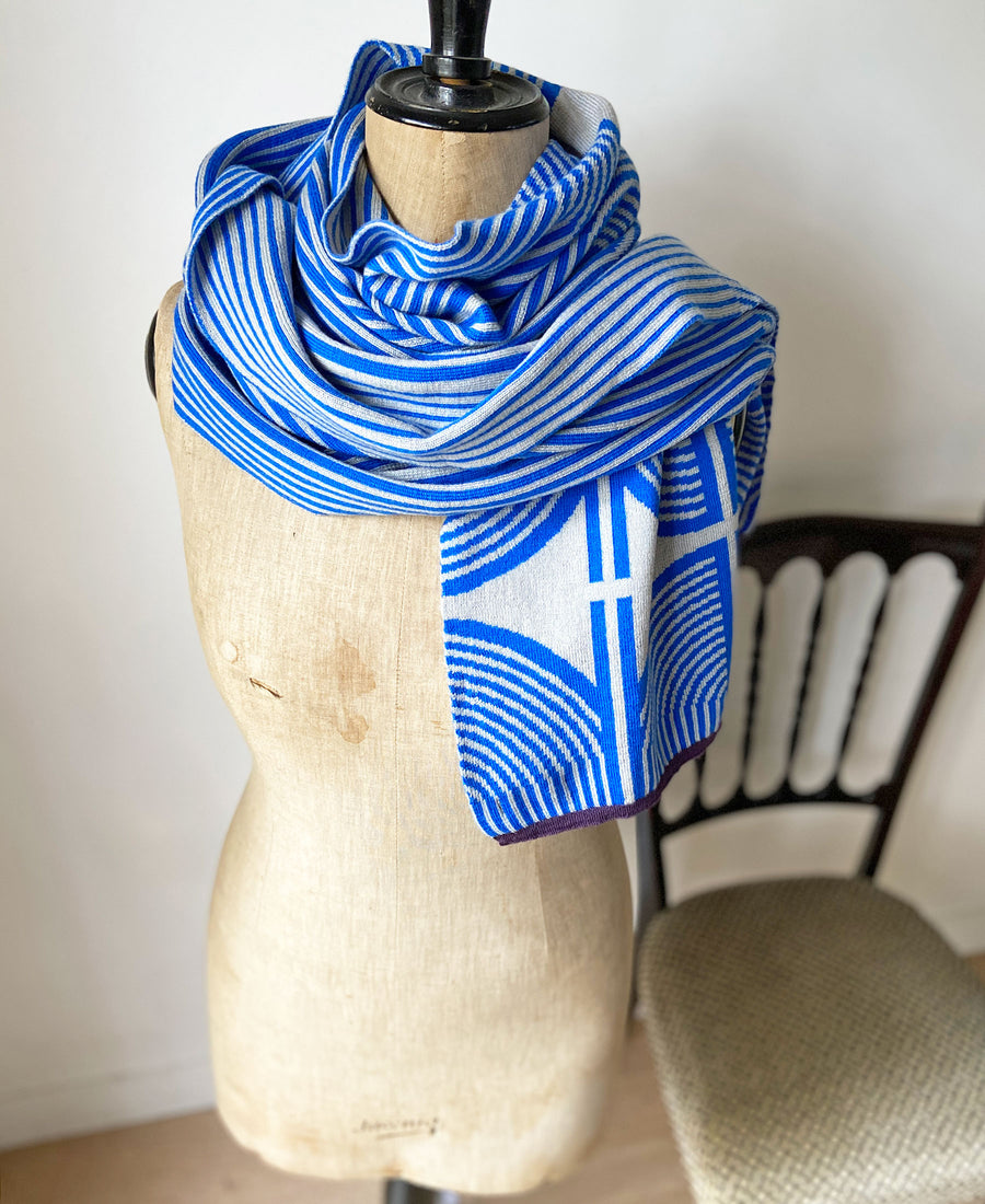 wolvis / scarf ANNI cobalt (blue / maxi)