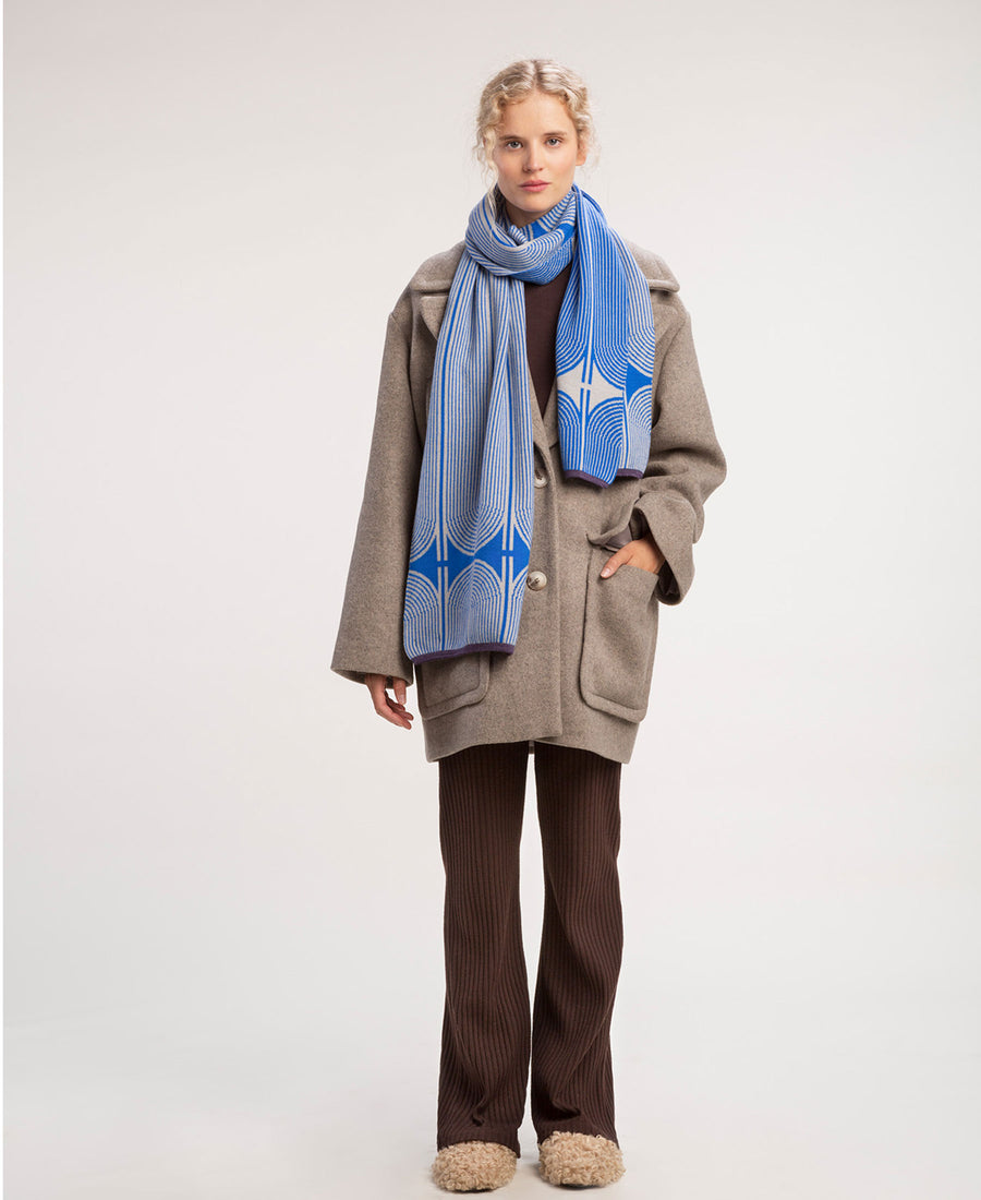 wolvis / scarf ANNI cobalt (blue / maxi)