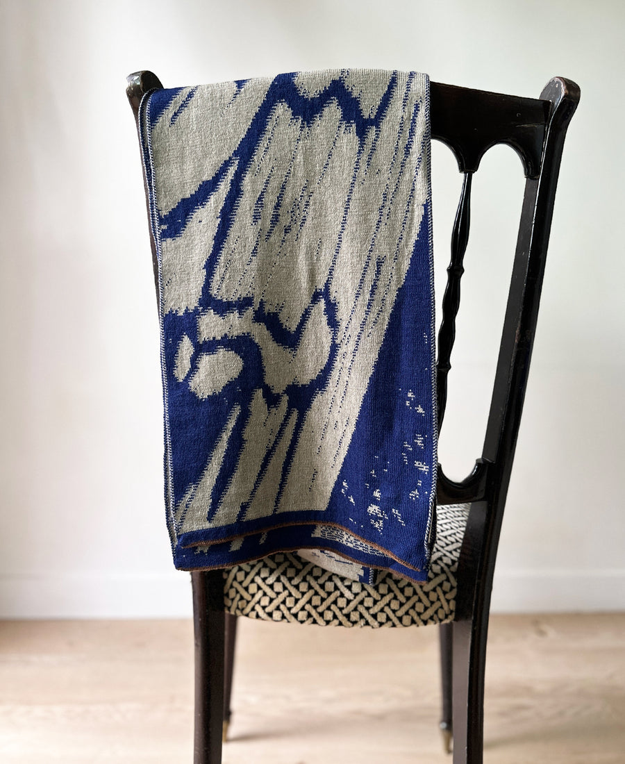 wolvis / scarf AURATA indigo (blue / midi)