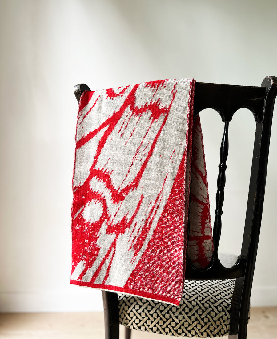 wolvis / scarf AURATA poppy (red / midi)