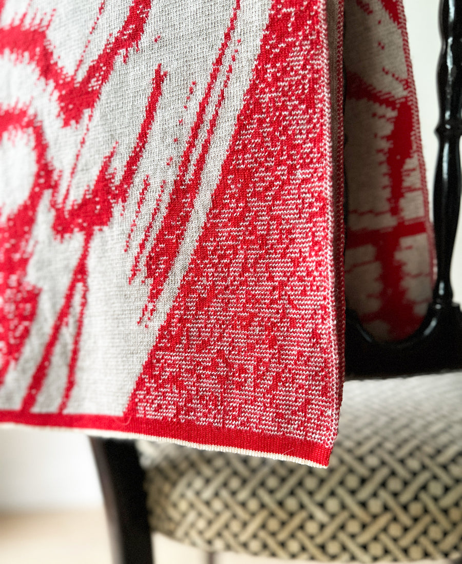 wolvis / scarf AURATA poppy (red / midi)