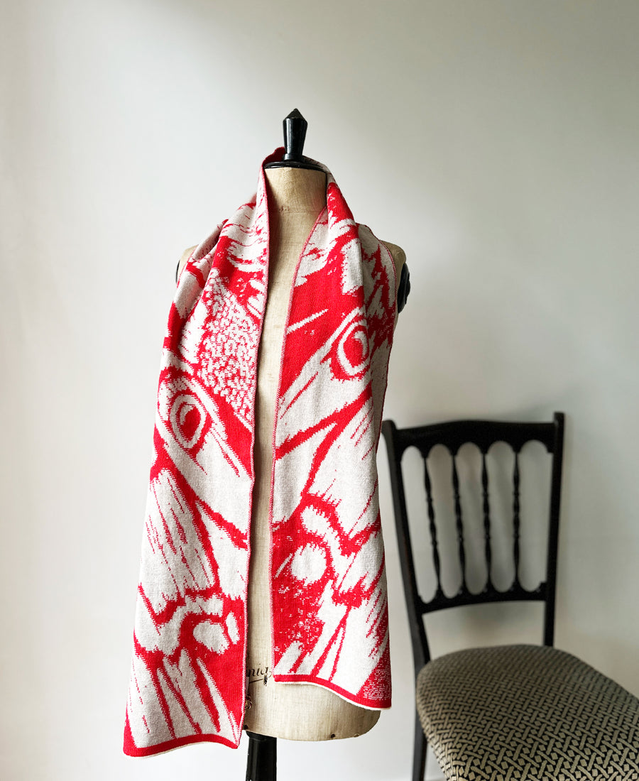 wolvis / scarf AURATA poppy (red / midi)