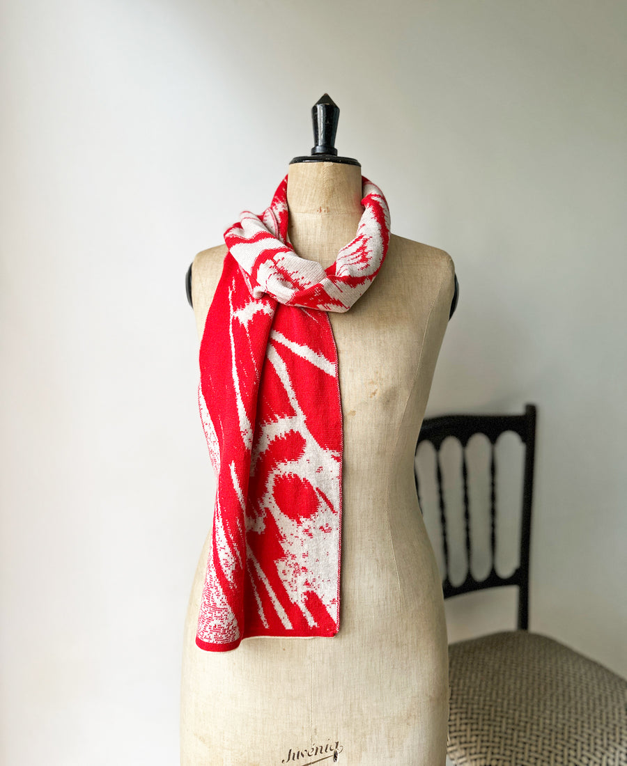 wolvis / scarf AURATA poppy (red / midi)