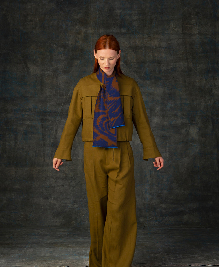 wolvis / scarf FURCULA cacao (brown / midi)